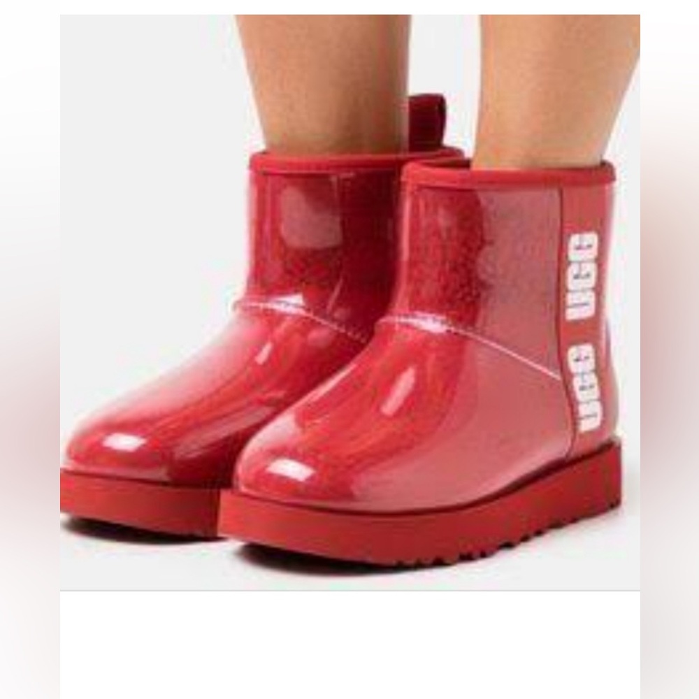 Classic clear mini Ugg rainboots